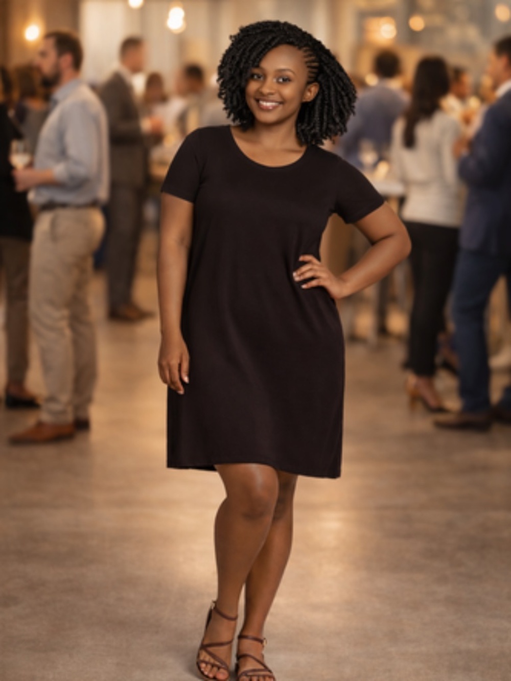 Brown merino Woolx Georgie dress